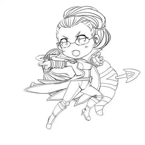 lol里薇恩的简笔画