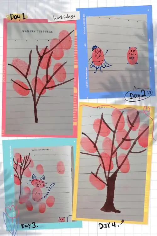 【家校共育】三年级组——跳动在指尖的精灵之有趣的手指画