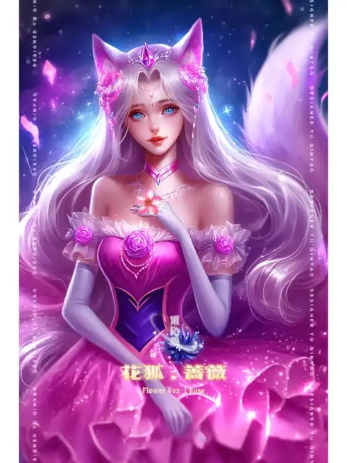 ai绘画78花狐蔷薇