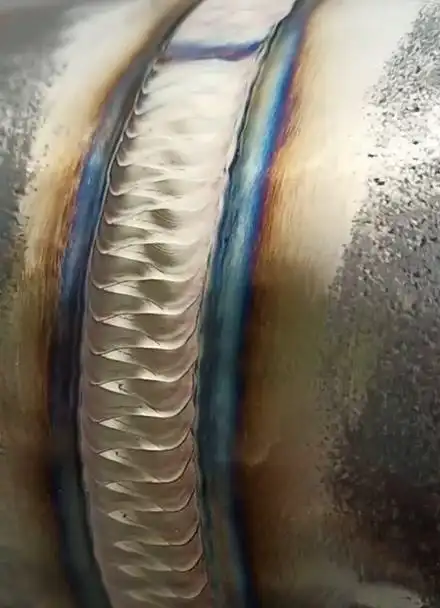 清晰鱼鳞纹!碳钢4寸全氩焊接