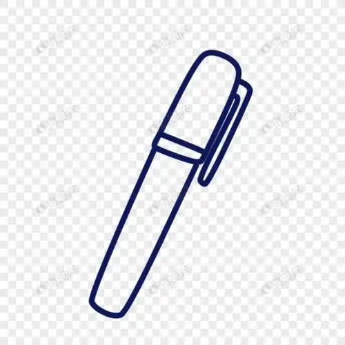 两支钢笔的简笔画