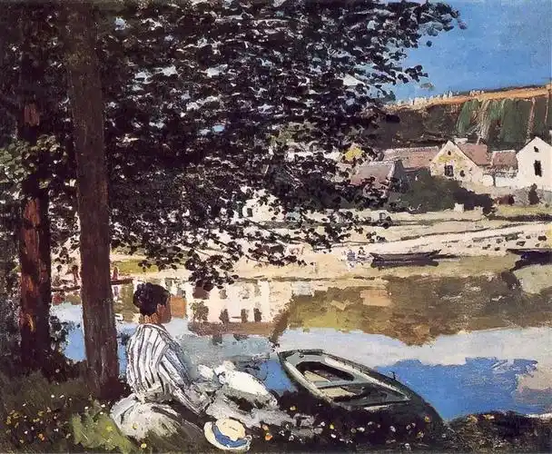 莫奈《塞纳河畔》1866