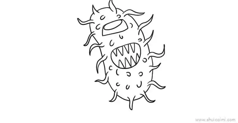 病毒儿童画怎么画 病毒简笔画画法