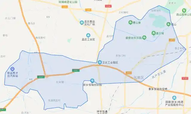 凤泉区在新乡市的位置