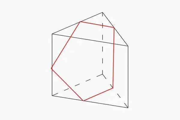 用一个平面去截一个三棱柱,不可能得到的截面是?