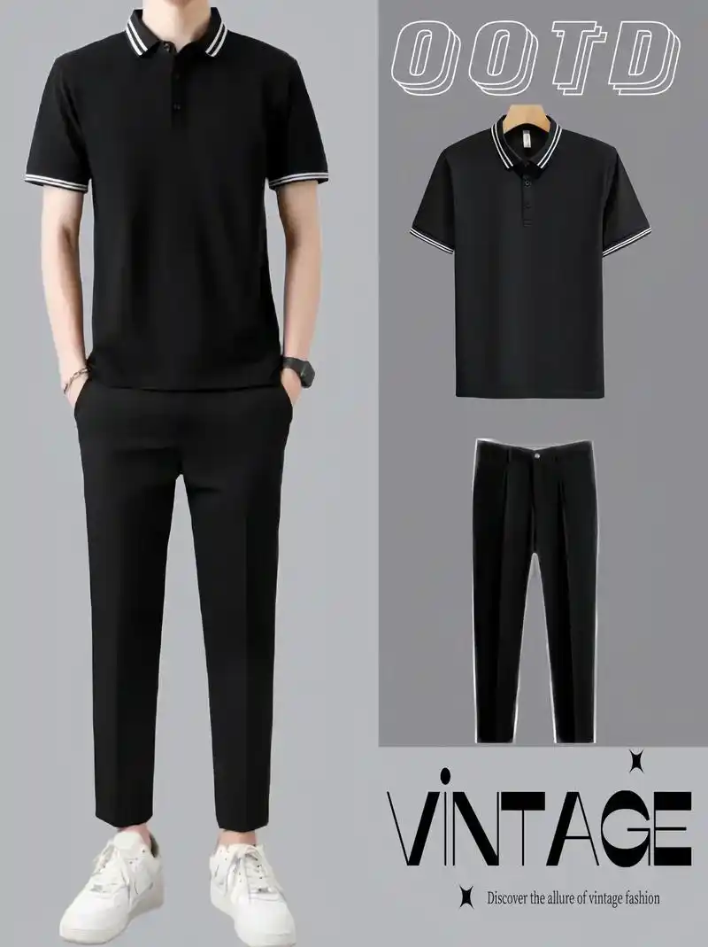 夏日轻奢商务休闲短袖保罗polo衫,专为男士打造