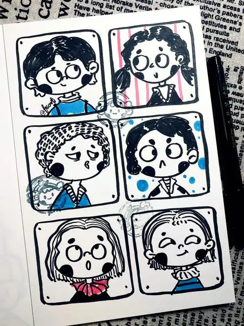 格子里的小人人物