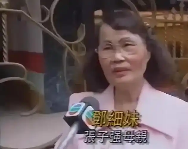 回顾张子强被枪决后,张母穿粉色外衣接受采访,说了四个字