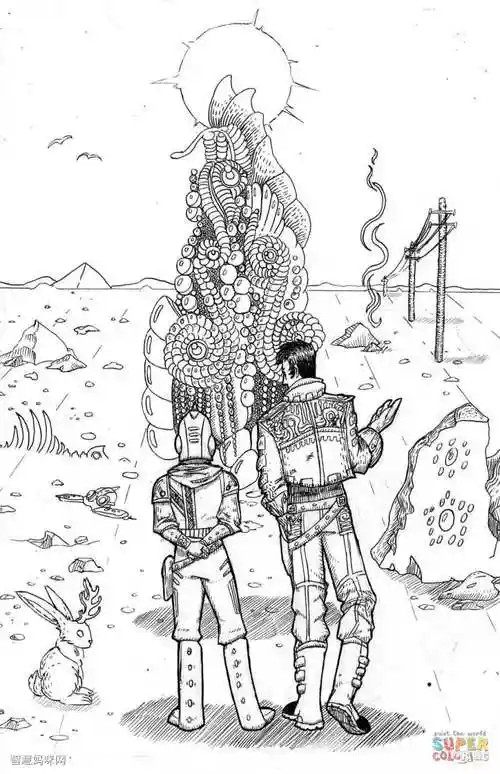 世界末日行星填色图片