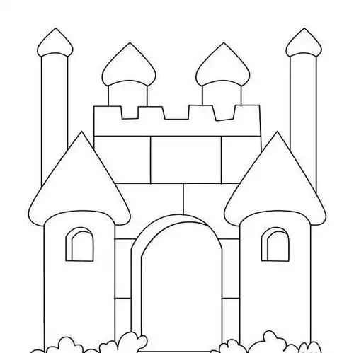 漂亮简笔画曲洲老师画卡通少儿简笔画公主城堡迪士尼城堡简笔画96简笔