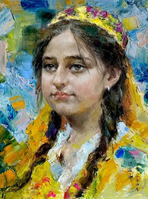 人物报道著名油画家洪瀛涛作品欣赏