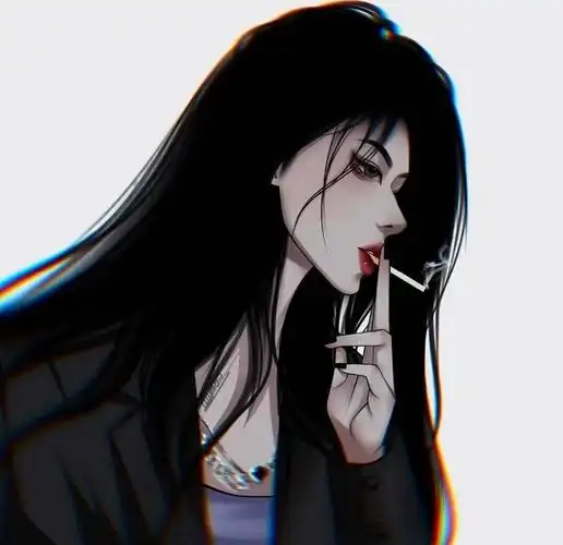 女生吸烟头像