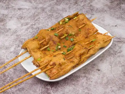 重庆烧烤美食-豆皮烤串