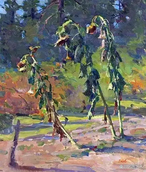色彩丰富的静物.风景油画︱美国画家delbert gish绘画作品