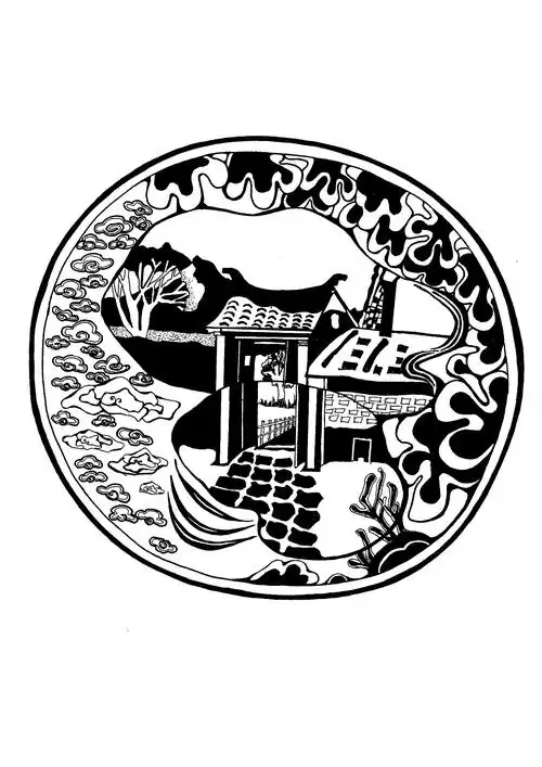 原创作品:《手绘|黑白装饰画》(三)——建筑