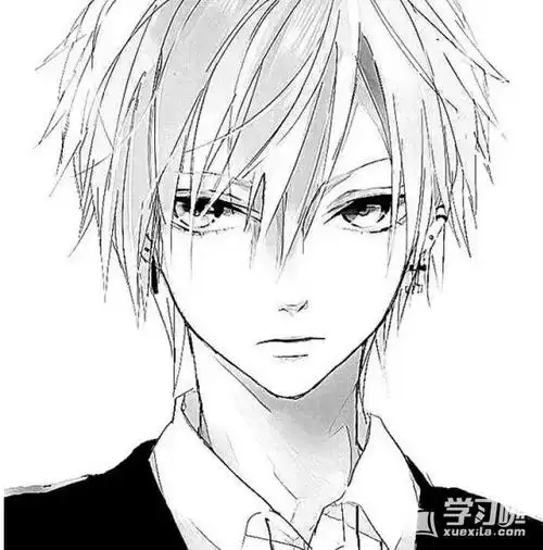漫画人物图片男生帅气素描