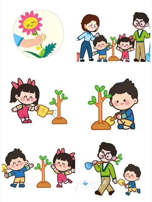 幼儿园环创【植树节打印素材】单图可打印_素材_幼儿