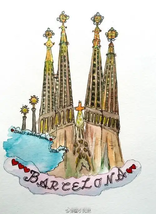 圣家族大教堂简笔画