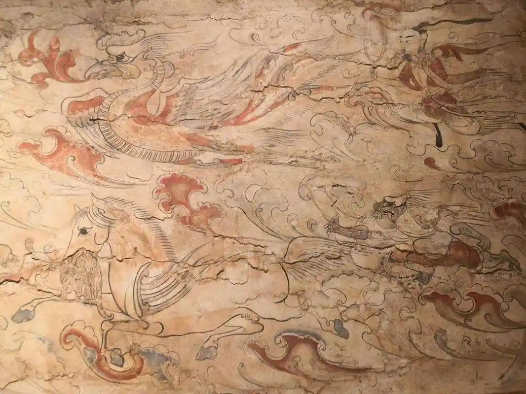 汉代墓室壁画天象图,是墓葬建筑艺术审美体现