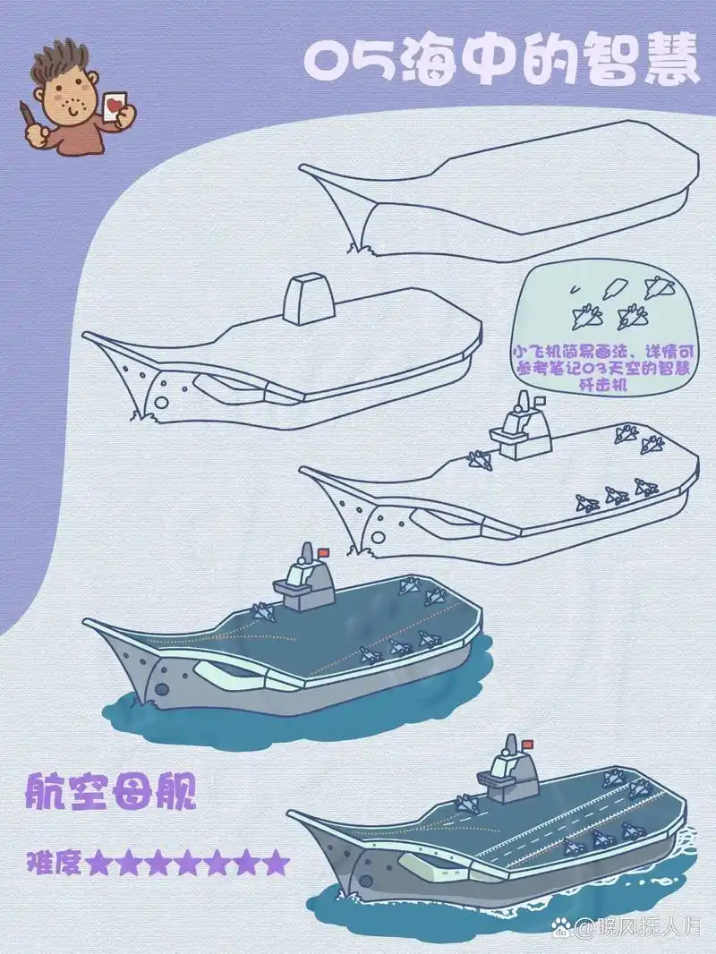 航空母舰 简笔画