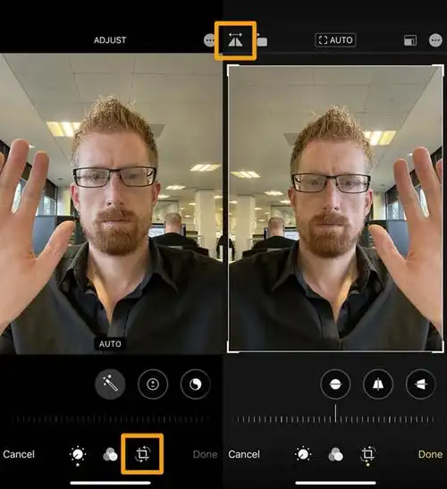 在照片上翻转自拍