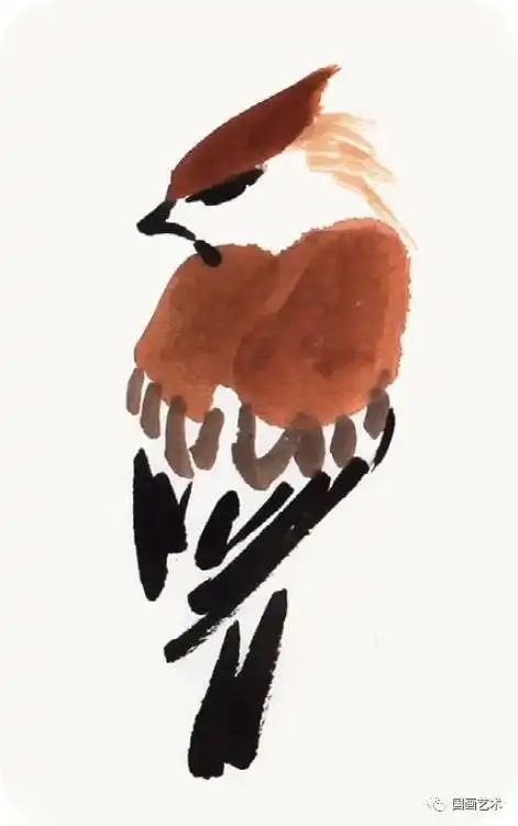 图文教程:太平鸟写意画法 - 元艺考