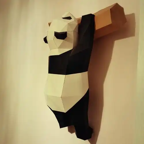 diy拼3d纸模型熊猫动物立体手工制作纸模型玩具折纸纸模壁挂摆件