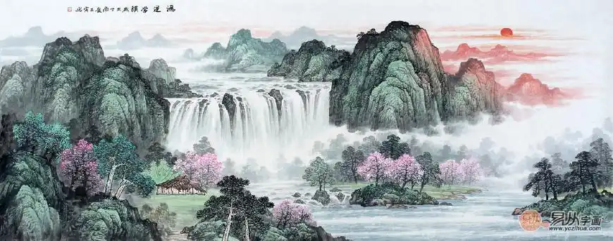 家居明财位山水画招财,有它财运旺旺旺!