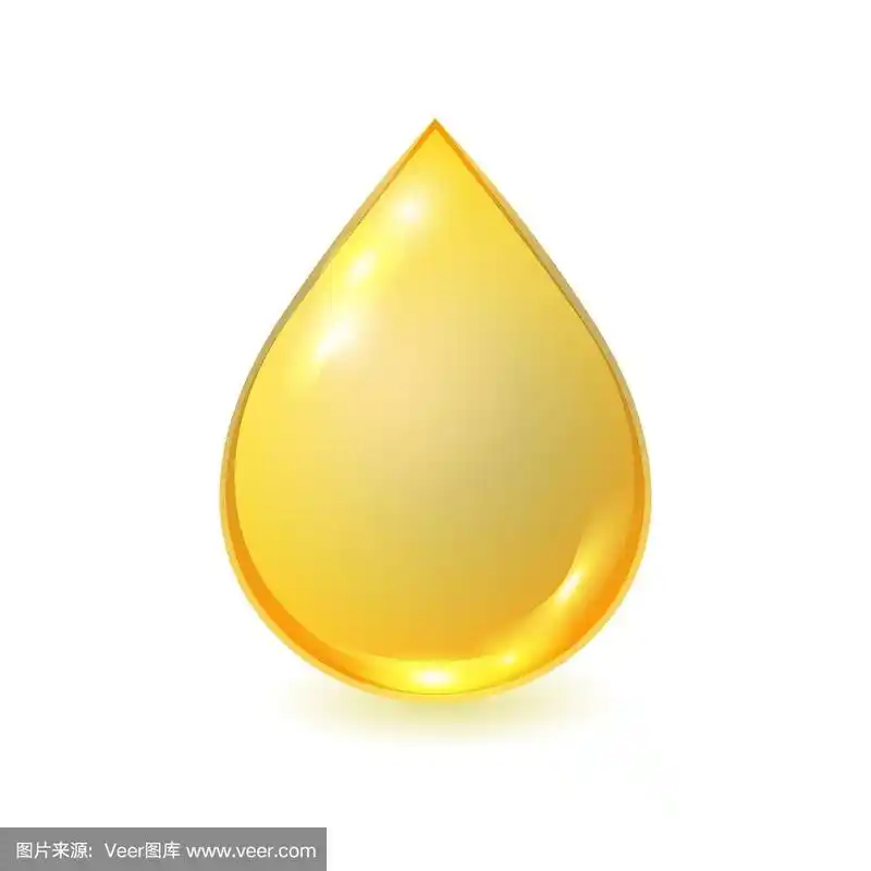 食用油,水滴,金色,矢量,白色背景
