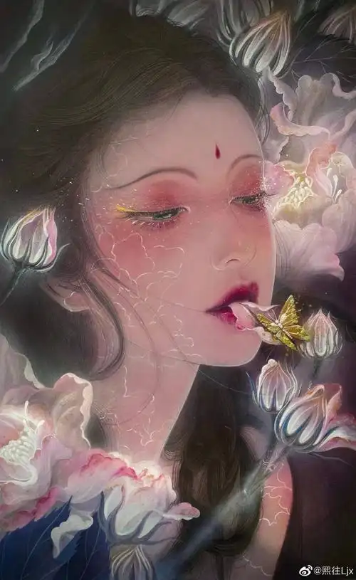 90后妹子画出迷人"女妖":美景,美色,美人