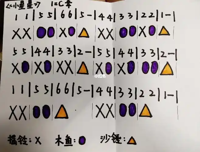 小星星打击乐音乐图谱