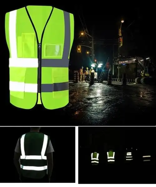 定制反光背心夜间骑行施工服多口袋工作服马甲免费设计可印字代驾
