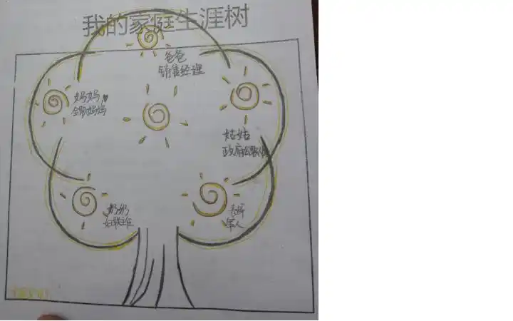高二年级职业生涯探索课绘制你的家庭生涯树作品展