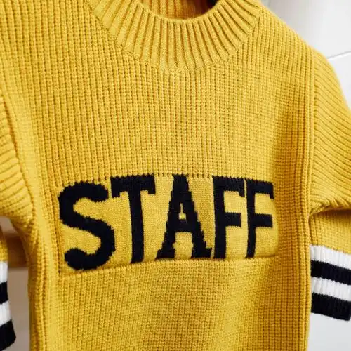 芭柔童装新品2018秋冬款毛衣字母套头衫儿童上衣婴幼儿童一件代发