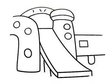 滑滑梯简笔画 滑滑梯简笔画儿童彩色