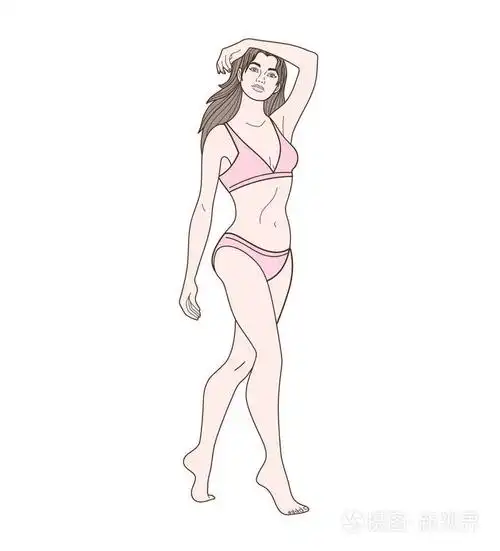 在白色背景下有吸引力的欧洲苗条的妇女在淡粉色内衣的例证插画-正版