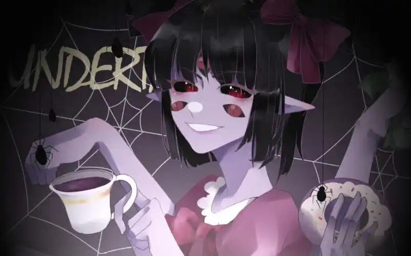 绘画过程—undertale 蜘蛛娘