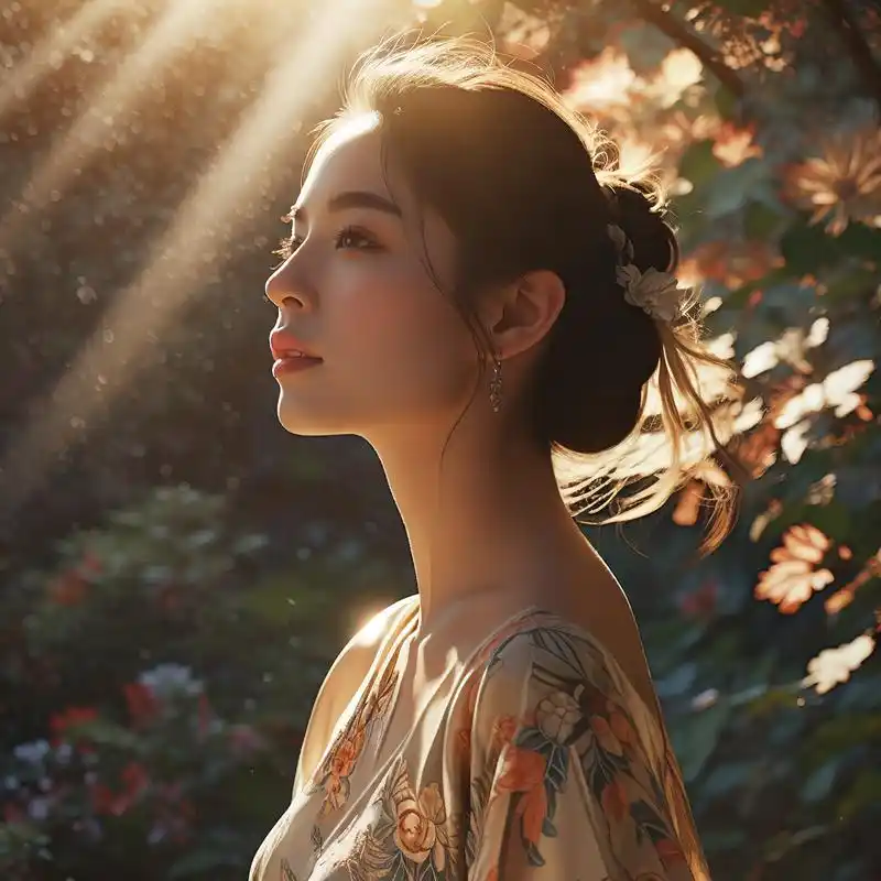 92 绝美真人女生侧脸头像