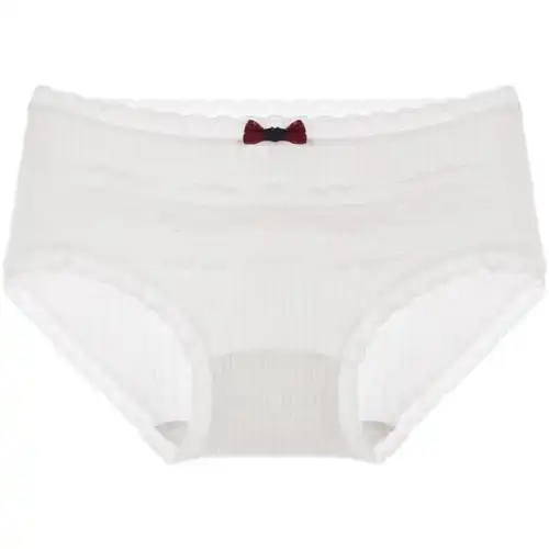 日系少女透气大码5条舒适白色纯棉内裤女纯色学生裤头女生三角裤