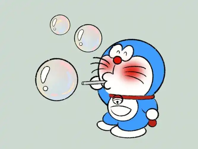 吹泡泡的哆啦a梦#简笔画  #哆啦a梦  #蓝胖子  #机器猫  #简笔画教程