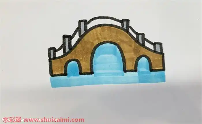 画桥怎么画画桥简笔画步骤