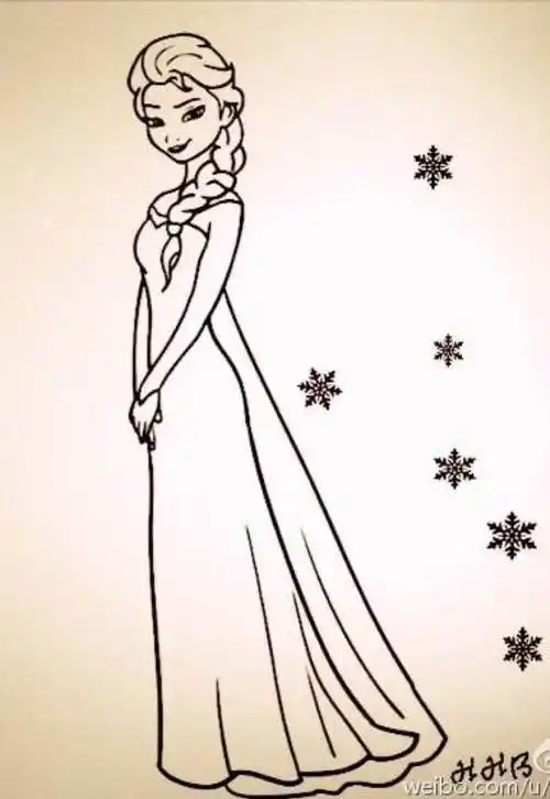 手帐素材简笔画手绘冰雪奇缘冰雪奇缘人物简笔画冰雪奇缘的简笔画图片