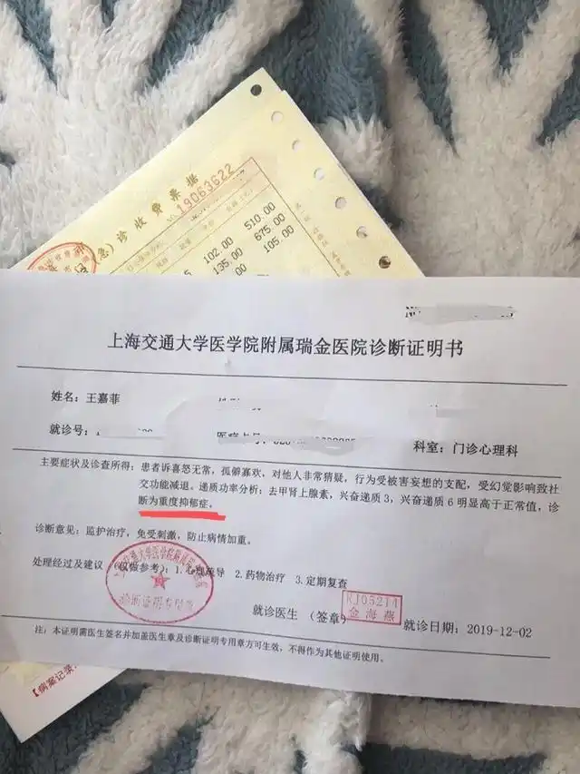 被害妄想症等症状,最后的病情诊断结果是重度抑郁