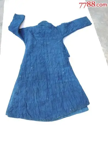 清末民国手工斜襟老麻布衣服长袍长衫影视道具