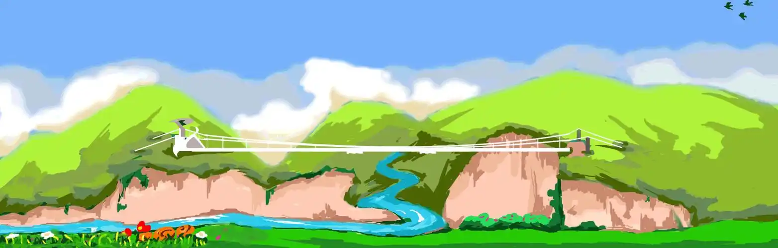 张家界玻璃桥绘图