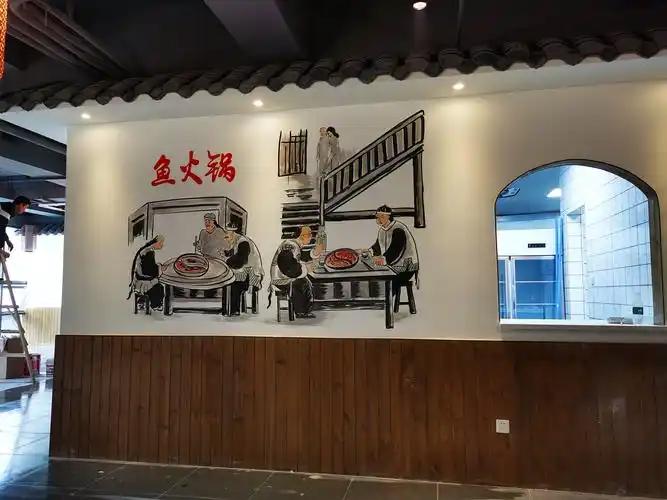火锅店墙绘,餐饮墙绘