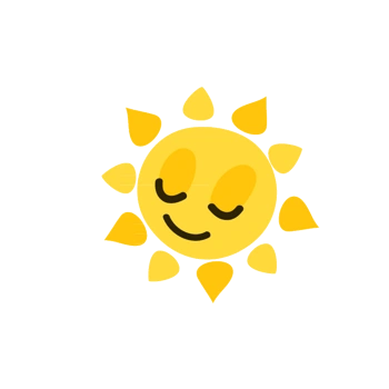 太阳可爱黄色卡通矢量素材