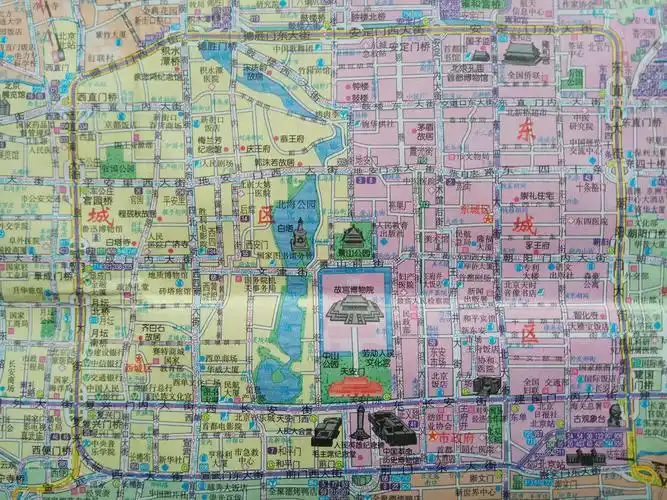 其它 已成为历史的城市地图三 写美篇▼北京市区交通图    1978年1月