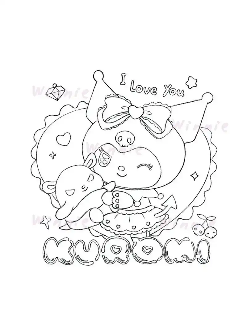 【手绘彩铅卡通】三丽鸥/库洛米/附线稿 老规矩:完整绘画过程视频在