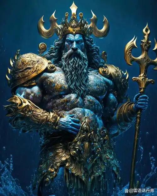 海洋之王:波塞冬在cg绘画中的壮丽呈现